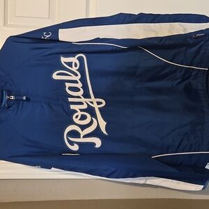 Kansas City Royals Baseball Majestic Cool Base 1/4 Zip Rain/Wind Jacket.